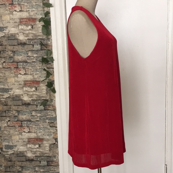 Forever 21 Red Sleeveless Dress Sz L - Picture 3 of 7